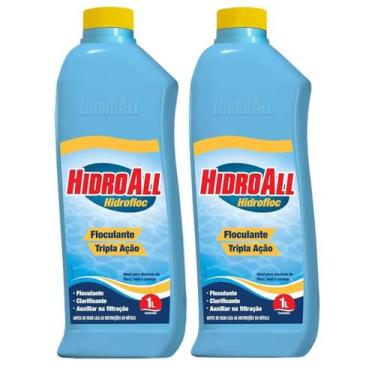 Imagem de Kit 2 Clarificante Floculante Para Agua De Piscina Tripla Ação 1 Litro