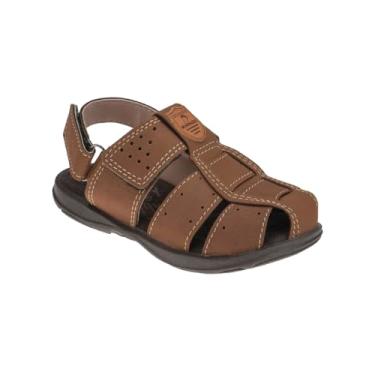 Imagem de Sandalia Masculina Infantil Papete Menino Minipasso Marinho e Marrom. (Marrom, BR, Criança de 4 a 8 anos, Numérico, 23)