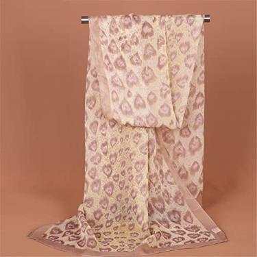 Imagem de Cachecol de chiffon, estampa de leopardo, mulher, L, cabeça, abdominal, verão, azul, seda, primavera 1