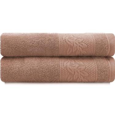 Imagem de Toalhas de Banho Karsten 100% Algodão Kit com 2 peças Provence, TERRA 