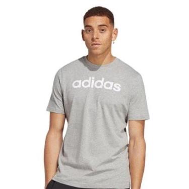 Imagem de Camiseta Adidas Logo Linear Masculina - Cinza 2GG-Masculino