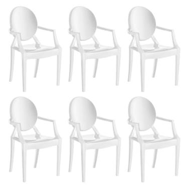 Imagem de Conjunto com 6 Cadeiras de Plástico Wind Branco