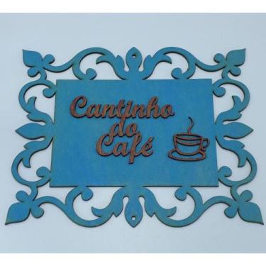 Imagem de Cantinho do Café Quadro Placa Plaquinha Decoração Moderna Madeira MDF 