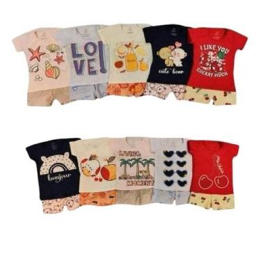 Imagem de Kit Conjunto Menina Infantil Verão 10 Peças 4 ao 8 Roupa Infantil - Al