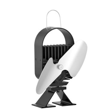 Imagem de Ecofan® AirDeco I, ventilador de fogão de desempenho superior, alimentado por calor, estilo contemporâneo. Baixa temperatura inicial, lâmina de níquel de 160 CFM, tamanho médio