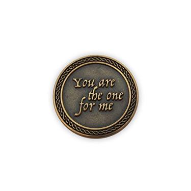 Imagem de Romantic Love Expression Antique Gold Plated Pocket Coin for Date Night, You are The One for Me, I Need You by My Side, Love Gift for Men & Women, from Him or Her