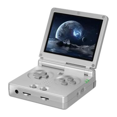Imagem de RG35XXSP Handheld Clamshell Games Consoles Built-in 64G+128G TF Card 8000+ Games Portable Style Flip Hand Held Game Video Consoles Linux System with Case (Silver)