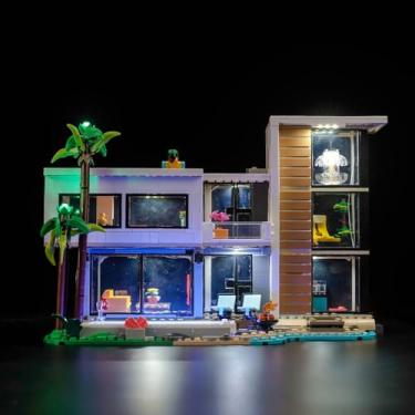 Imagem de BrickBling Kit de luz para Lego Creator 3 em 1 Modern House, iluminação criativa compatível com Lego 31153 (apenas luzes, sem tijolos)