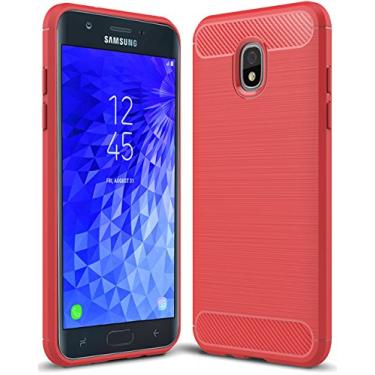Imagem de Capa para Samsung Galaxy J7 2018, Galaxy J7 V 2ª geração, Galaxy J7 Refine Case, Galaxy J7 Aero,J7 Star,J7 Top,J7 Crown, J7 Aura, J7 Eon, J737V, J737T Sucnakp TPU Capa protetora, Vermelho