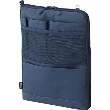 Imagem de LIHITLAB Capa para laptop, repelente de água e manchas, vertical para mochila, 34 cm x 25 cm, azul marinho (A7683-11)