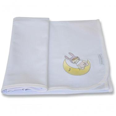 Imagem de Manta Para Bebe Em Malha Fina Branca De Arco-iris