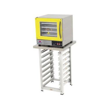 Imagem de Kit - Forno Turbo Prp-004 Plus Digital 127v Amarelo + Bancada Mes-004 - Progás 127v