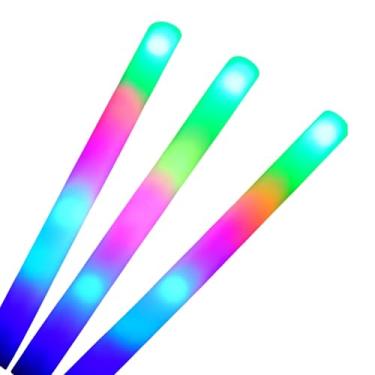 Imagem de Bastão Led de Espuma Neon 45cm 3 Opções de Pisca