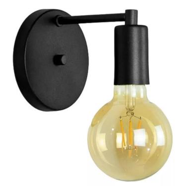 Imagem de Luminária Arandela Parede Cama Mesa Quarto Moderna Alumínio Preto