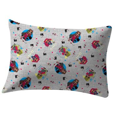 Imagem de Fronha Portallar Malha Estampada Lol Omg Cinema 48cmx68cm Mescla