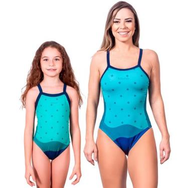Imagem de Combo mãe e filha par maiôs acqua proteção uv 50+ kauna, 4