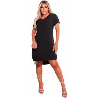 Imagem de Vestido Chemise Feminino Viscose Camisao Mullet Moda Verao - WM, M, Pr