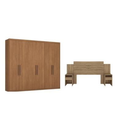 Imagem de Conjunto Cabeceira E Guarda Roupa Casal Caroline Amendola