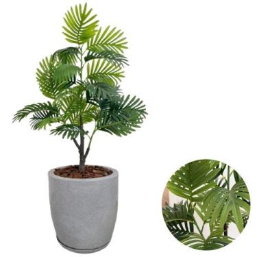Imagem de Planta Artificial Palmeira Vaso Bojo Completo Decoração Sala - PlantaI
