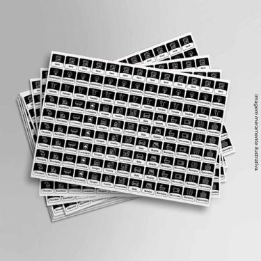 Imagem de Cartela de Etiquetas Identificação Disjuntor - PRESENTE-BRINDE, Preto