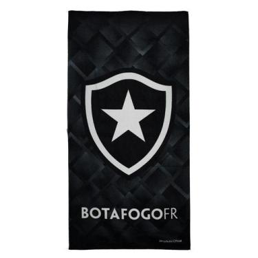 Imagem de Toalha De Banho Bouton Veludo Botafogo Escudo Preto, Único