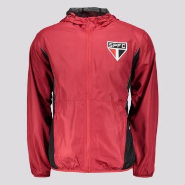 Imagem de Jaqueta São Paulo Corta Vento Reflective Vermelha e Preta - Spr, GG