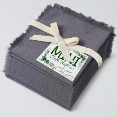 Imagem de Urby Guardanapos De Algodão Reutilizáveis Eco Hanky 25X25 Cm (Franja Rústica). Pano Pequenos. Ideal Para Crianças Usarem Em Almoços, Jantares E Ocasiões Como Casamentos, Aniversários Coquetéis. (Cin