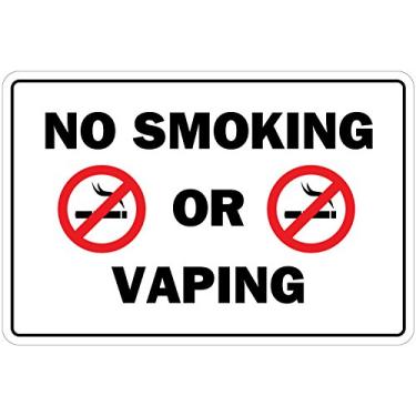 Imagem de StickerPirate No Smoking Or Vaping 8" x 12" Funny Metal Novelty Sign Alumínio NS 4105