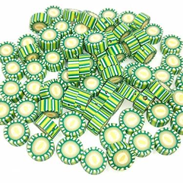 Imagem de MSCFTFB 200 peças de pingentes de frutas de 6 mm com furos, espaçador de argila de polímero, contas de fundo plano com fatias grossas para fazer bijuterias e acessórios de chaveiro, Plástico Resina
