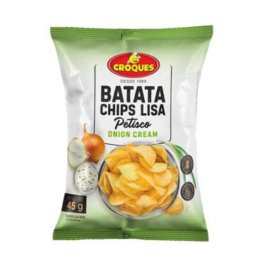 Imagem de Batata Chips Lisa Croques Petisco Onion Cream 45g