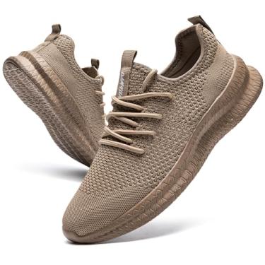 Imagem de Yytlch Tênis feminino sem cadarço para caminhada, tênis, corrida, treino, malha respirável, leve, casual, para academia, viagem, trabalho, 1 Marrom, 38