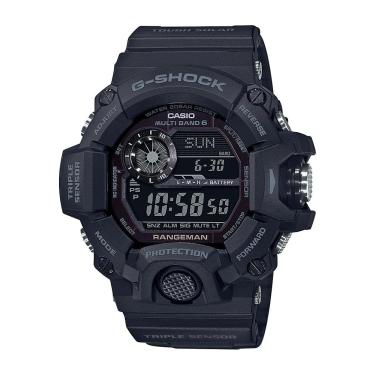 Imagem de Casio - Relógio masculino G-Shock Rangeman com sensor triplo Atomic Solar 54 mm - Preto-GW9400-1B