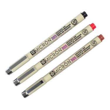 Imagem de Kit 3caneta Pigma Micron Xsdk Preta 005-bk Sakura