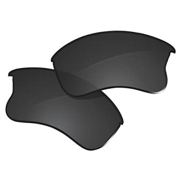 Imagem de Lentes de óculos de sol Glintbay 100% precisas de substituição para Oakley Flak Jacket XLJ, Polarized Advanced Black, Small