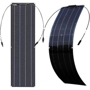 Imagem de Painel Solar Monocristalino Flexível Dobrável 400w Carregador Solar Portátil Leve Para Caminhadas Iate Marinho Rv Barcos Cabine Tenda Carro Reboque, Black
