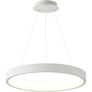Imagem de 20 Luzes Pendentes De Anel Led Modernas Anel De Círculo Regulável Lustre De Aro De Metal De 1 Luz Para Sala De Estar Cozinha Foyer Quarto Led Lâmpada De Teto Led, A