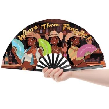 Imagem de 26 em botas resistentes no chão leque de mão, grande onde eles fãs em leques dobráveis, fãs de barulho alto para dança de linha, fãs de mão ocidental para mulheres, ventilador de pop pop portátil para