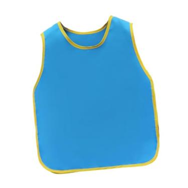 Imagem de Ｂｅｓｇａ Blusa de arte sem mangas para meninos e meninas, atividade de pintura e artesanato para jardim de infância casa, Azul