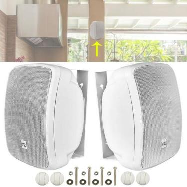 Imagem de Par Caixa Acústica Passiva 6" Polegadas K6 Branca Kaz Audio Hurricane 