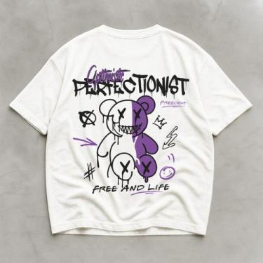 Imagem de Camiseta Oversized Academia Algodão Estilo Y2k Moda Moderna - Helvog, 