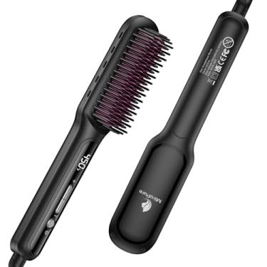 Imagem de MiroPure Escova Alisadora De Cabelo Com Técnica De Plasma, Escova Alisadora De Cerâmica Com 16 Ajustes De Temperatura, Aquecimento Rápido De 30 Segundos, Pente Alisador De Cabelo Para Mulheres Com
