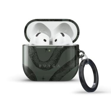 Imagem de Burga Capa rígida para Airpod compatível com Apple Airpods 4, padrão veneno minimalista - Capa protetora de plástico rígido
