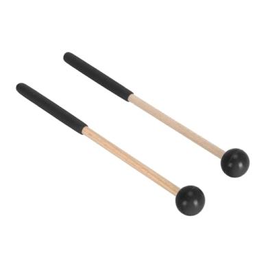 Imagem de WALFRONT Mallets de Xilofone de Madeira de Borracha Prenda um Tom Amplo de 22 Cm de Comprimento para Tambor de Língua Sino Marimba para Concertos Festas de Tambor Conjunto Prática (Preto)