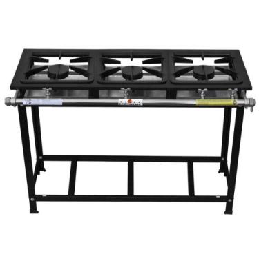 Imagem de Fogão Serv Kenok 3 Bocas Simples Baixa Pressão FBSE3B.809