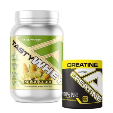 Imagem de Kit Tasty Whey 3w Adaptogen 900g com Creatina Adaptogen 300g - Adaptog