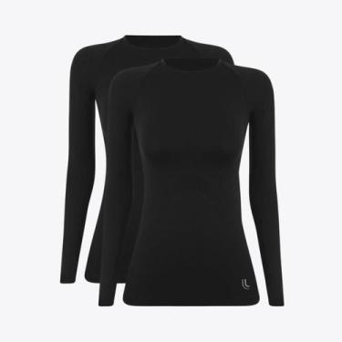 Imagem de Kit 2 Camisetas T-Shirt Lupo Térmica I - Max Feminina 71012-002, Preto