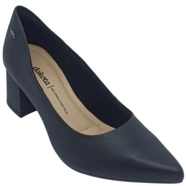 Imagem de Sapato Dakota Feminino Couro com Salto Grosso 6cm, Preto, 35