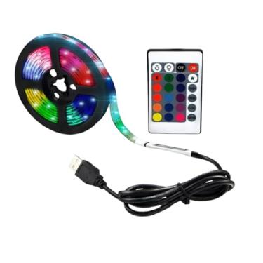 Imagem de Fita Led 5050 RGB Controle Remoto 3 metros 5v USB Para Televisão Computador Carro (3 metros)