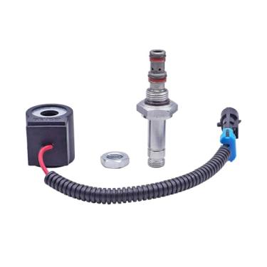 Imagem de Bobina de válvula solenoide e haste de válvula de carretel hidráulico compatível com Bobcat A220 A300 A770 T110 T140 S70 S185 S205 S220 S250 S330 S300 6667687 667559999 6671 025 6309311