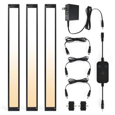 Imagem de BLESSINGLUX Pacote com 30,5 cm, kit de luz LED regulável sob armário, luminária de LED inteligente de 2700 K a 6000K, compatível com Alexa, Google Assistant, para cozinha, despensa, prateleira (preto)